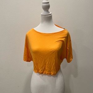 Crop top orange blouse. H&M. Size 10